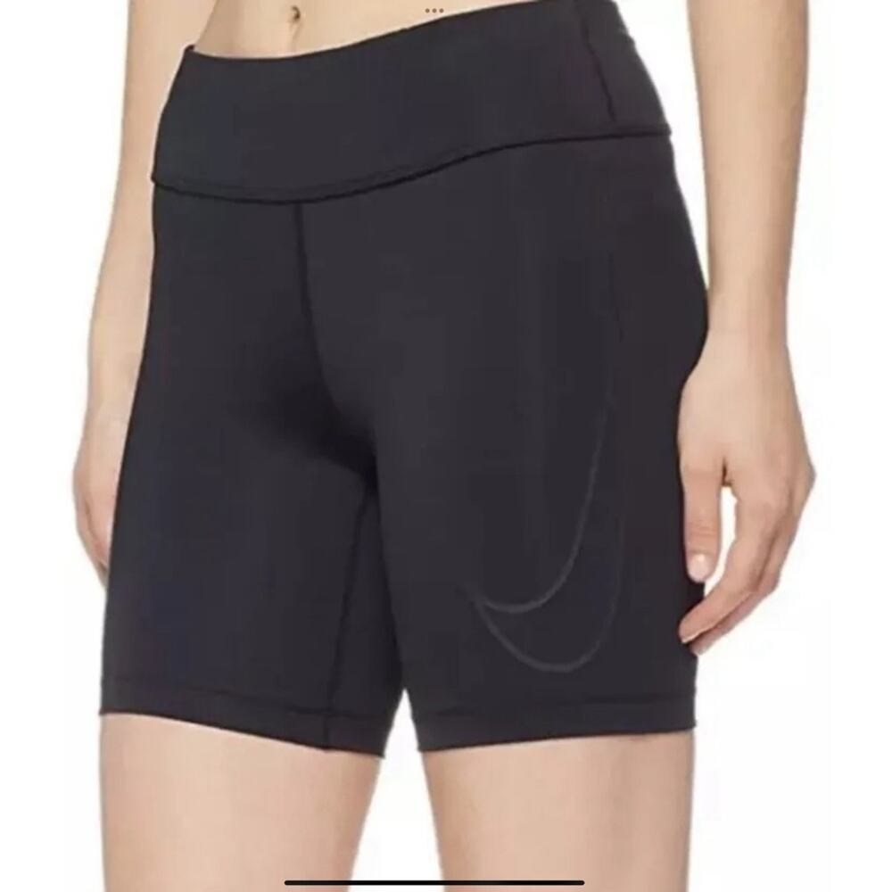 Nike Power Women's Medium Black Fast 7" Running Shorts Training Tight Fit
